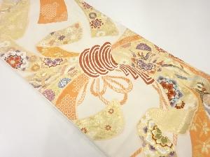 束ね熨斗に鳳凰模様織出し袋帯